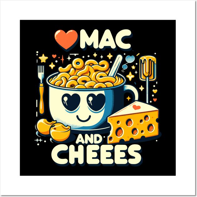 I Love Mac And Cheese Wall Art by LaroyaloTees